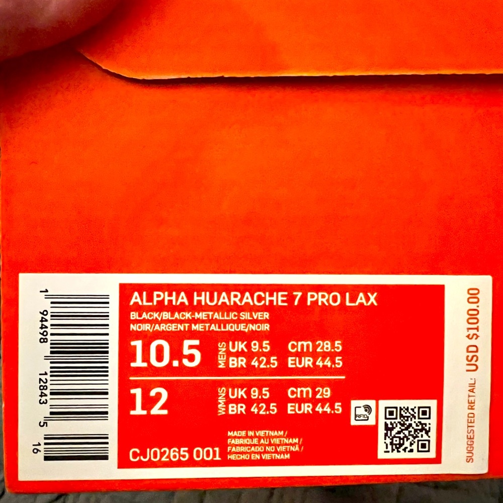 NIB Nike Cleats Alpha Huarache 7 Pro Lax